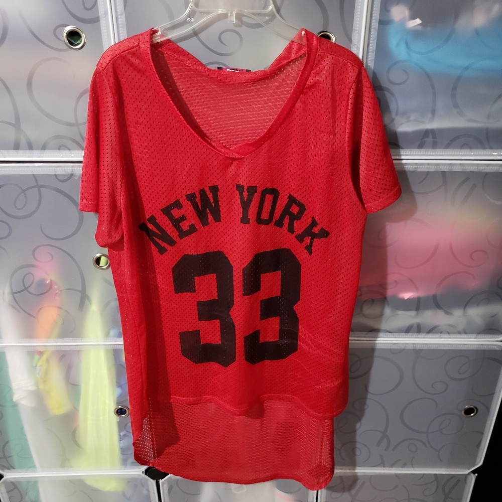 Cute red jersey top